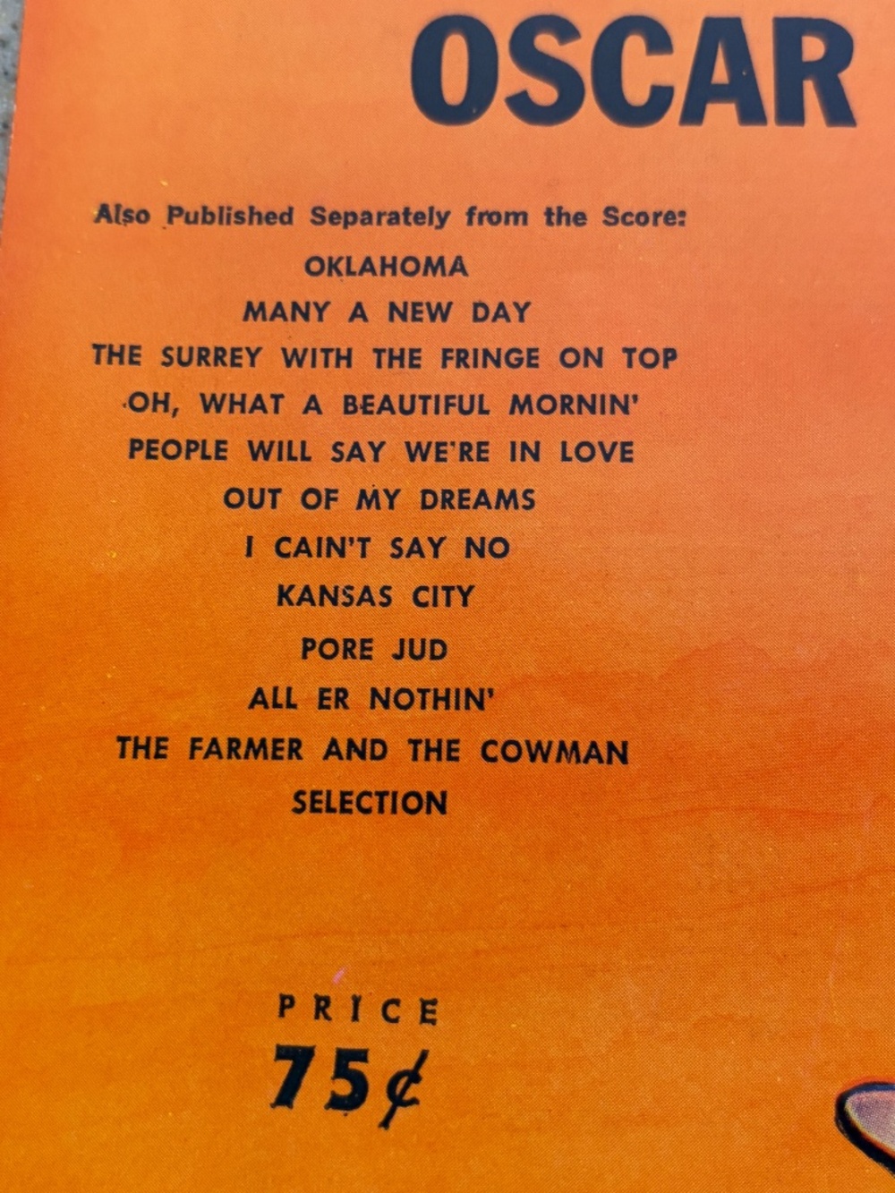 Vintage 1955 Oklahoma Piano Sheet Music - From Estate of Ira Bernstein/Broadway - Picture 4 of 8